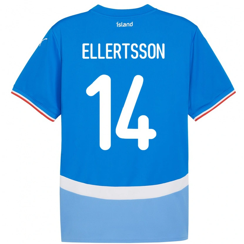 Danxen Męski Islandia Styrmir Jóhann Ellertsson #14 Niebieski Domowa Koszulka 24-26 Koszulki Klubowe