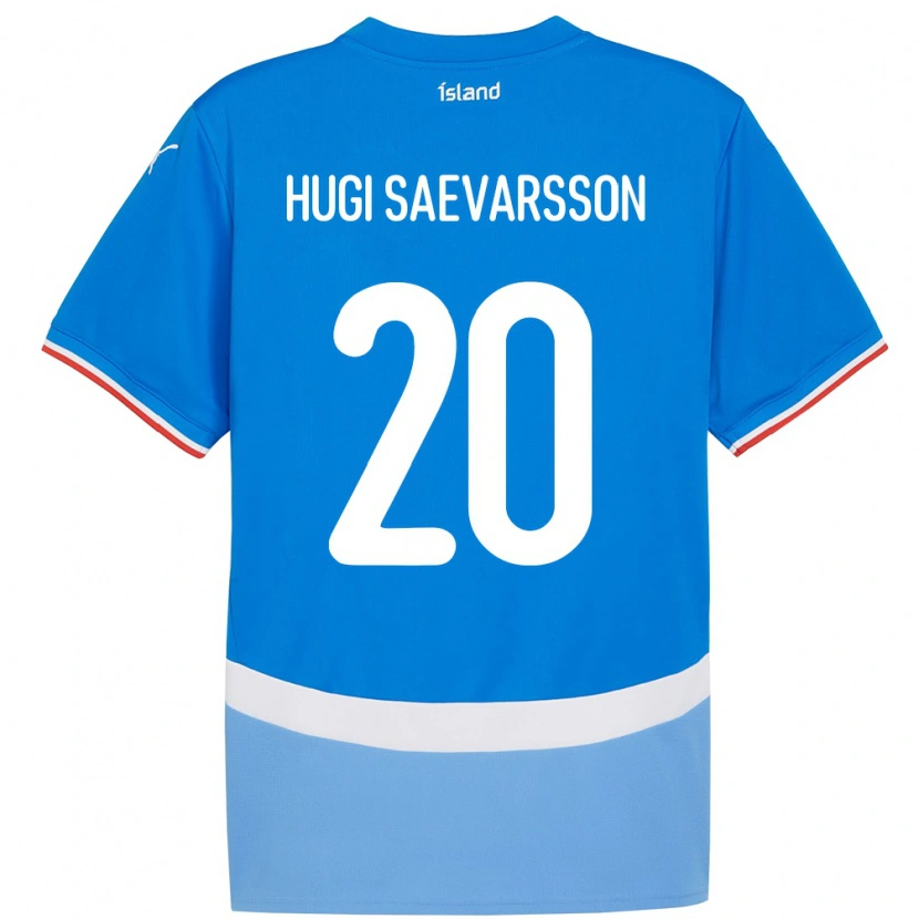 Danxen Męski Islandia Róbert Hugi Saevarsson #20 Niebieski Domowa Koszulka 24-26 Koszulki Klubowe