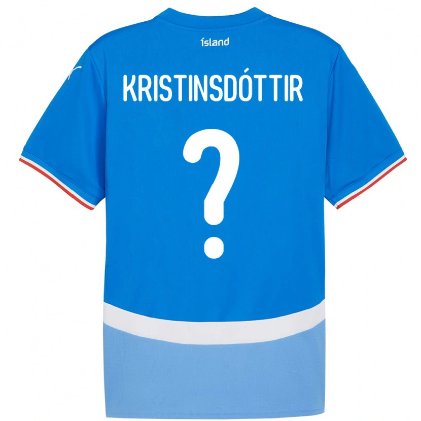 Danxen Męski Islandia Ólöf Sigríður Kristinsdóttir #0 Niebieski Domowa Koszulka 24-26 Koszulki Klubowe