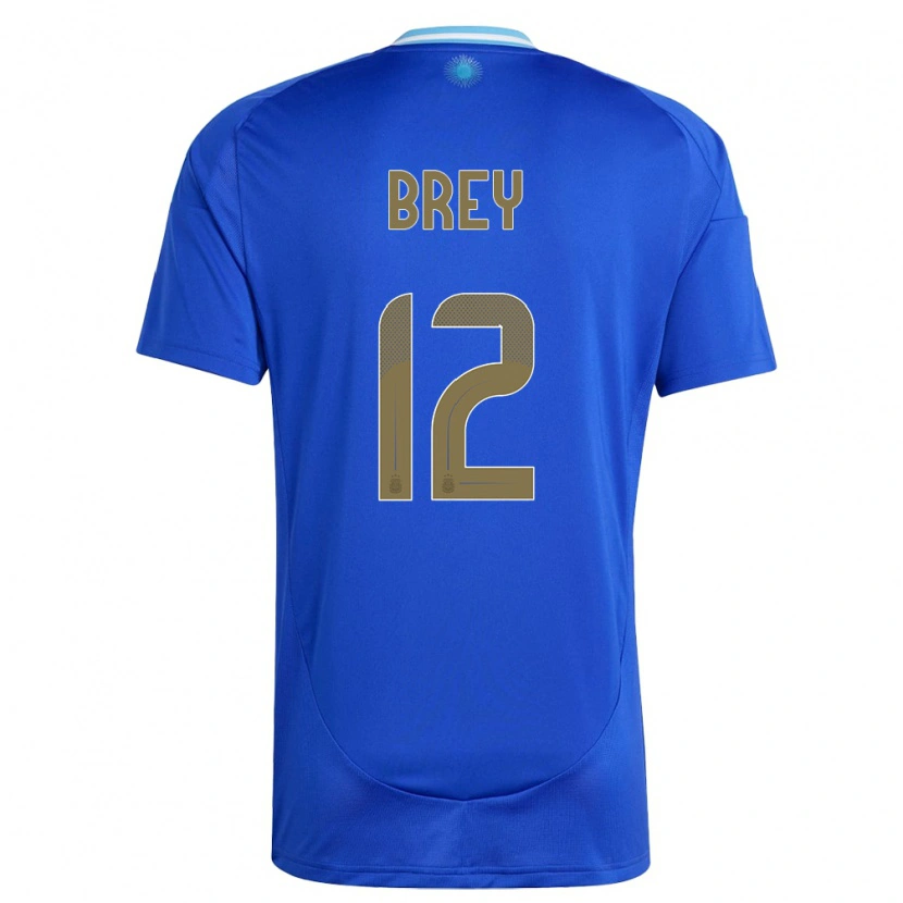 Danxen Męski Argentyna Leandro Brey #12 Niebieski Wyjazdowa Koszulka 24-26 Koszulki Klubowe
