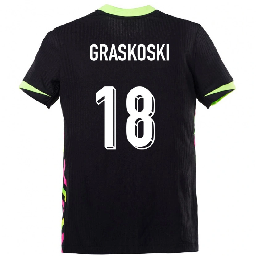 Danxen Męski Australia Daniel Graskoski #18 Ciemnoniebieski Wyjazdowa Koszulka 24-26 Koszulki Klubowe