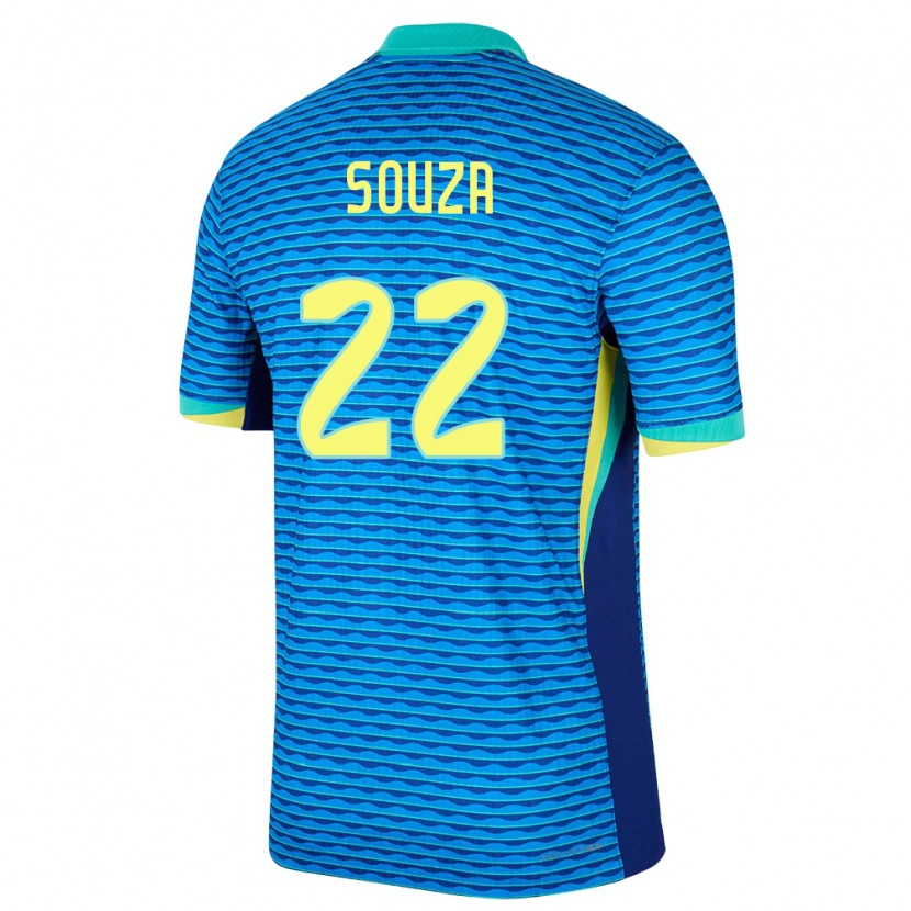 Danxen Męski Brazylia Luiz Souza #22 Niebieski Wyjazdowa Koszulka 24-26 Koszulki Klubowe