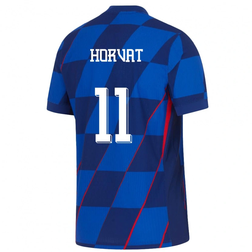 Danxen Męski Chorwacja Patrik Horvat #11 Niebieski Wyjazdowa Koszulka 24-26 Koszulki Klubowe