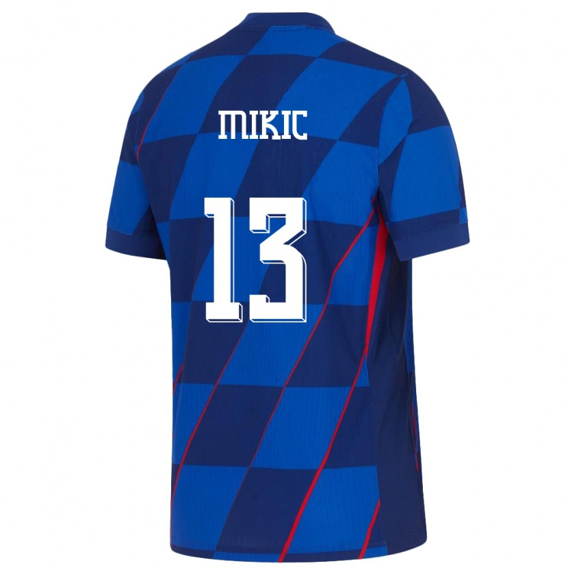 Danxen Męski Chorwacja Noa Mikic #13 Niebieski Wyjazdowa Koszulka 24-26 Koszulki Klubowe