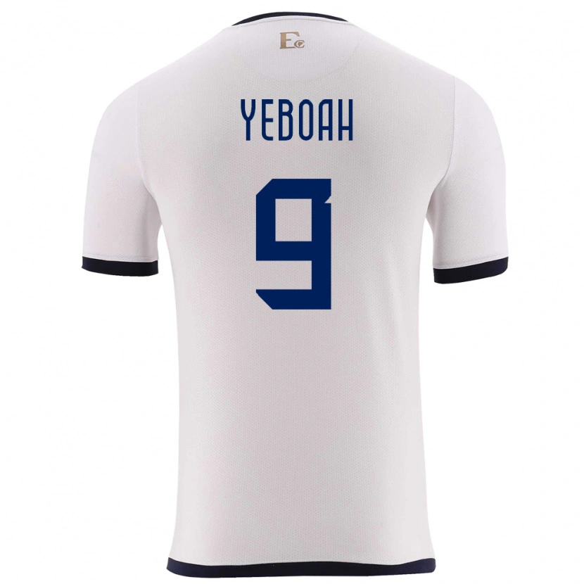 Danxen Męski Ecuador John Yeboah #9 Biały Wyjazdowa Koszulka 24-26 Koszulki Klubowe