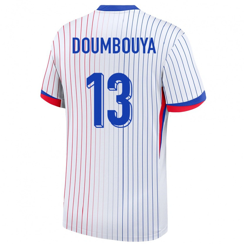Danxen Męski Francja Amidou Doumbouya #13 Biały Wyjazdowa Koszulka 24-26 Koszulki Klubowe