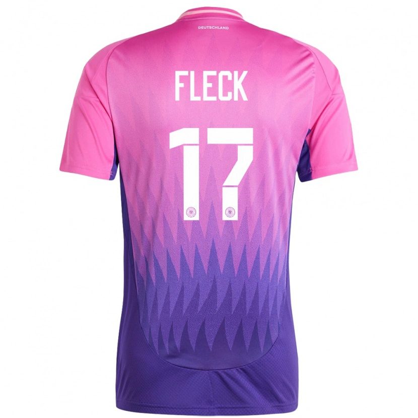 Danxen Męski Niemcy Fritz Fleck #17 Różowy Fiolet Wyjazdowa Koszulka 24-26 Koszulki Klubowe