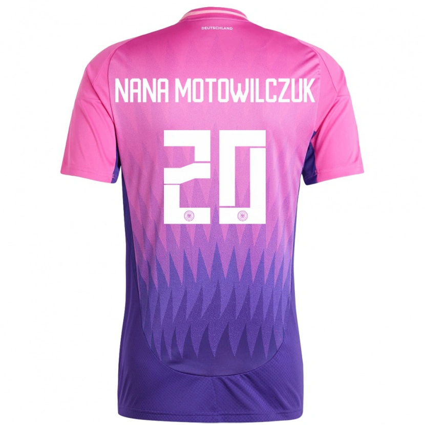 Danxen Męski Niemcy Kevin Nana Motowilczuk #20 Różowy Fiolet Wyjazdowa Koszulka 24-26 Koszulki Klubowe