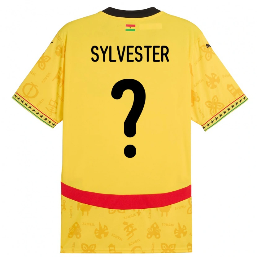 Danxen Męski Ghana Simba Sylvester #0 Żółty Wyjazdowa Koszulka 24-26 Koszulki Klubowe