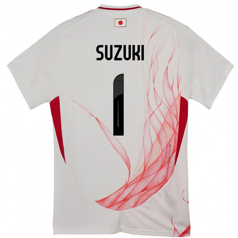 Danxen Męski Japonia Zion Suzuki #1 Biały Wyjazdowa Koszulka 24-26 Koszulki Klubowe