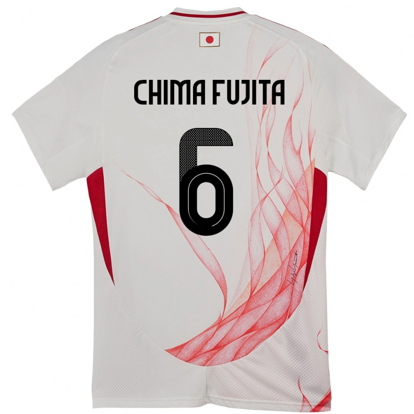Danxen Męski Japonia Joel Chima Fujita #6 Biały Wyjazdowa Koszulka 24-26 Koszulki Klubowe