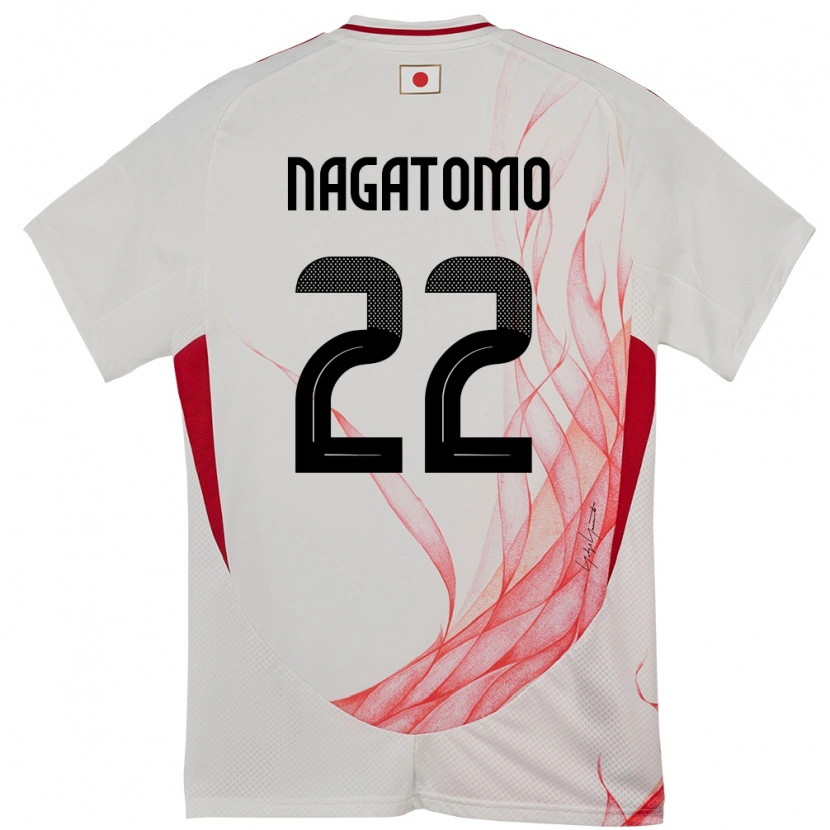 Danxen Męski Japonia Yuto Nagatomo #22 Biały Wyjazdowa Koszulka 24-26 Koszulki Klubowe