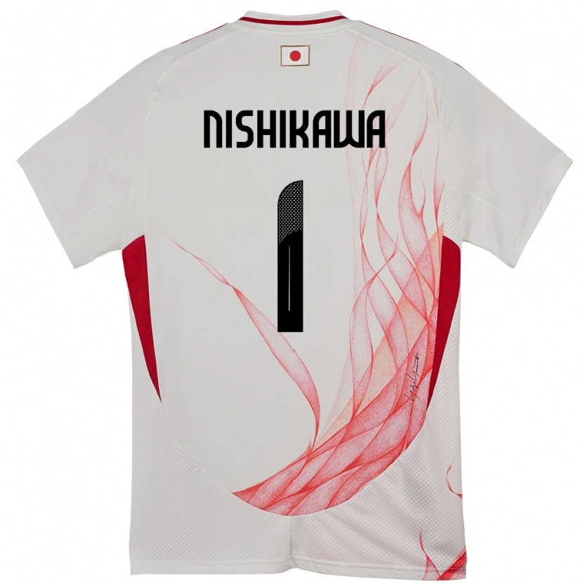 Danxen Męski Japonia Genki Nishikawa #1 Biały Wyjazdowa Koszulka 24-26 Koszulki Klubowe