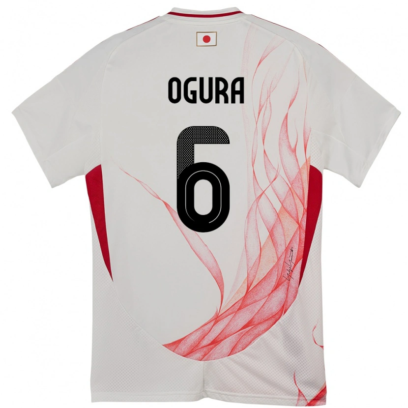Danxen Męski Japonia Kosei Ogura #6 Biały Wyjazdowa Koszulka 24-26 Koszulki Klubowe