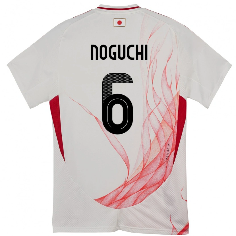Danxen Męski Japonia Rento Noguchi #6 Biały Wyjazdowa Koszulka 24-26 Koszulki Klubowe