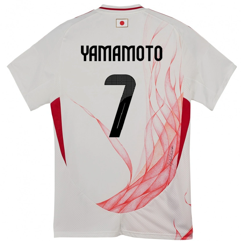 Danxen Męski Japonia Rihito Yamamoto #7 Biały Wyjazdowa Koszulka 24-26 Koszulki Klubowe
