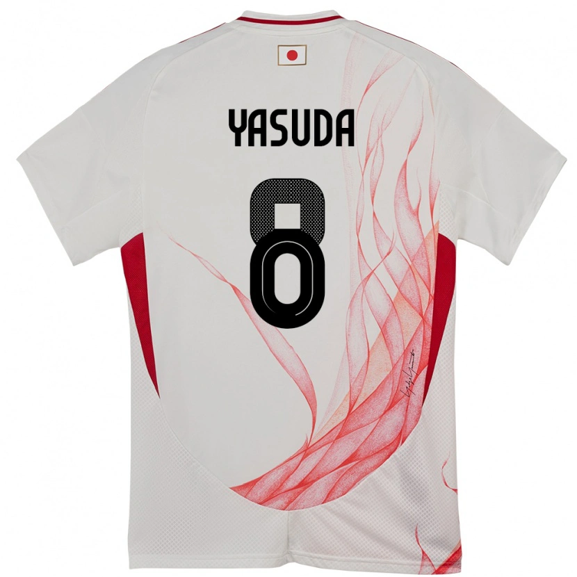 Danxen Męski Japonia Kenshin Yasuda #8 Biały Wyjazdowa Koszulka 24-26 Koszulki Klubowe