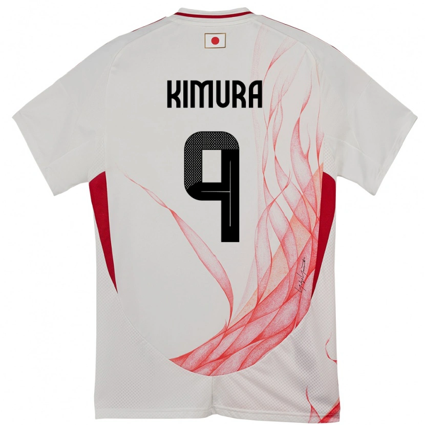 Danxen Męski Japonia Yudai Kimura #9 Biały Wyjazdowa Koszulka 24-26 Koszulki Klubowe