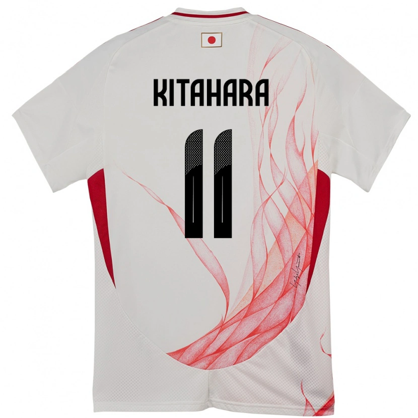 Danxen Męski Japonia Maki Kitahara #11 Biały Wyjazdowa Koszulka 24-26 Koszulki Klubowe