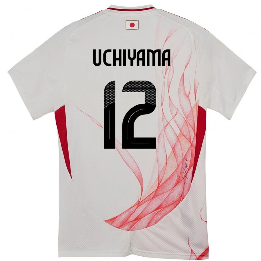 Danxen Męski Japonia Shota Uchiyama #12 Biały Wyjazdowa Koszulka 24-26 Koszulki Klubowe