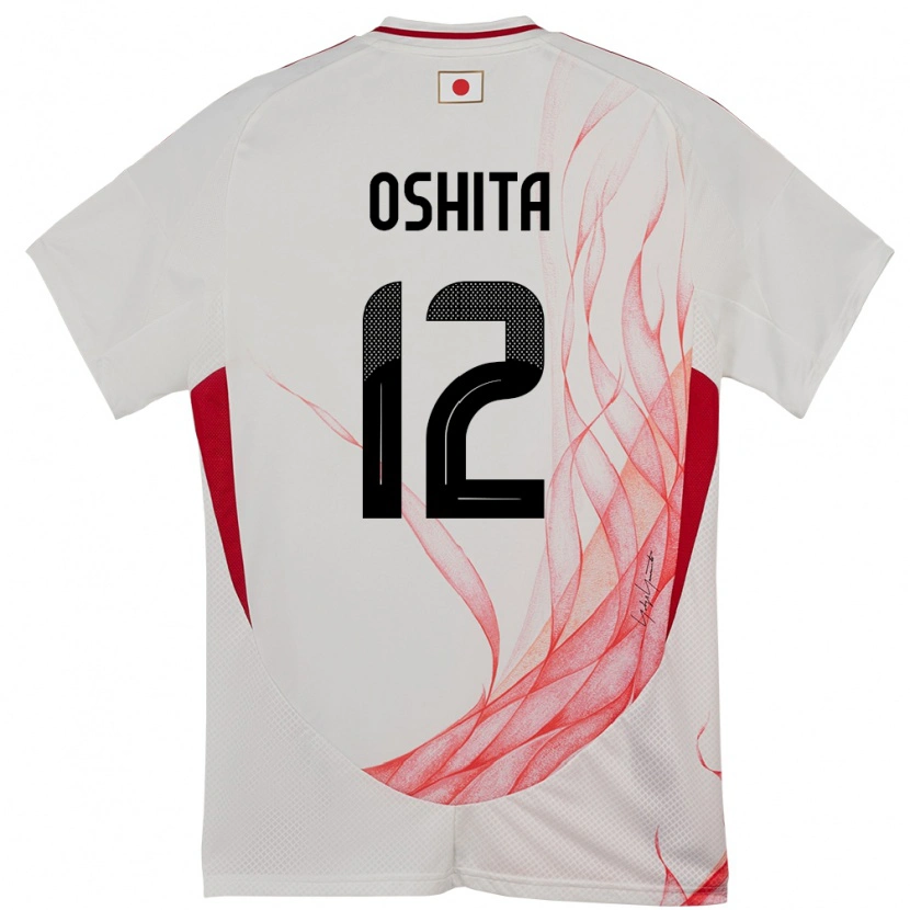 Danxen Męski Japonia Kosei Oshita #12 Biały Wyjazdowa Koszulka 24-26 Koszulki Klubowe