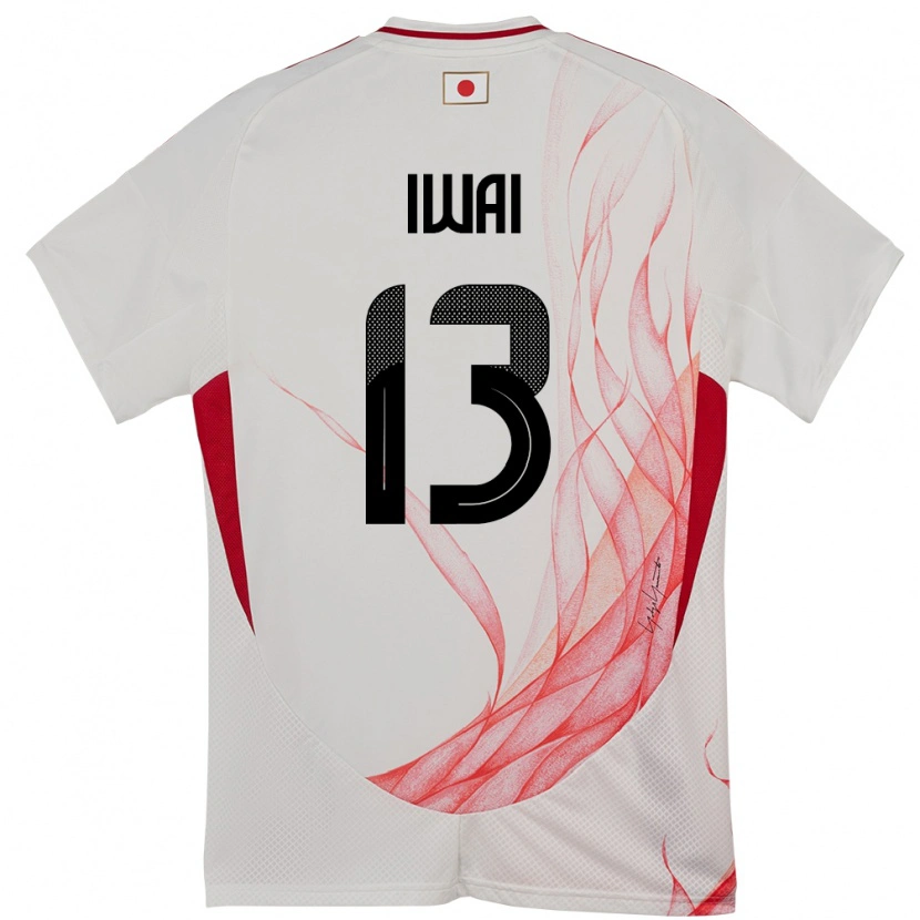 Danxen Męski Japonia Yuta Iwai #13 Biały Wyjazdowa Koszulka 24-26 Koszulki Klubowe