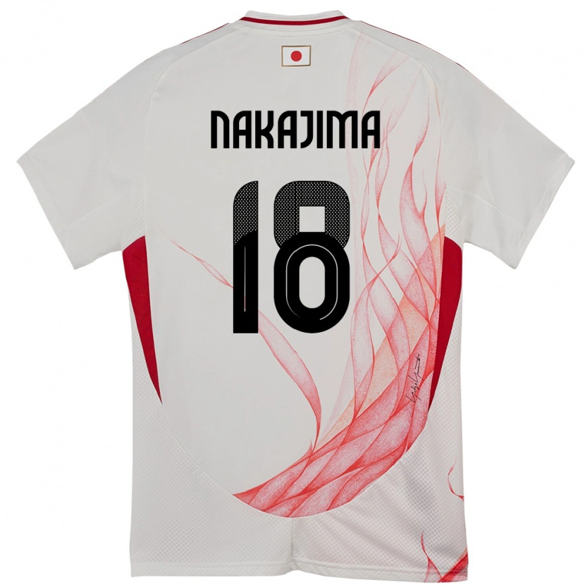 Danxen Męski Japonia Yotaro Nakajima #18 Biały Wyjazdowa Koszulka 24-26 Koszulki Klubowe