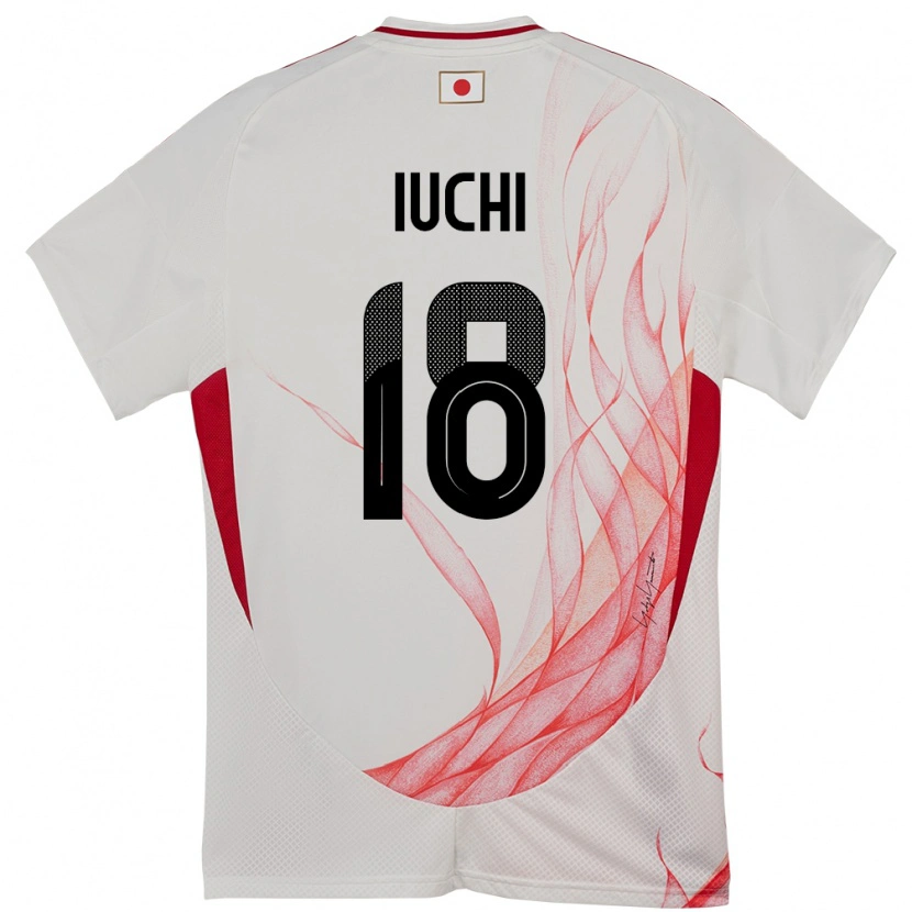 Danxen Męski Japonia Yosuke Iuchi #18 Biały Wyjazdowa Koszulka 24-26 Koszulki Klubowe