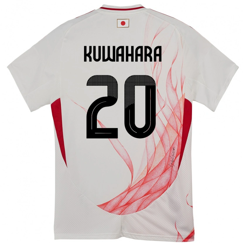 Danxen Męski Japonia Rikuto Kuwahara #20 Biały Wyjazdowa Koszulka 24-26 Koszulki Klubowe