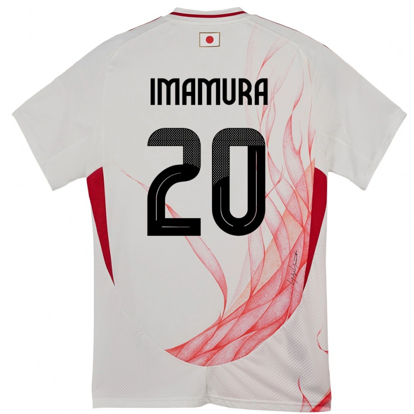 Danxen Męski Japonia Ryoya Imamura #20 Biały Wyjazdowa Koszulka 24-26 Koszulki Klubowe