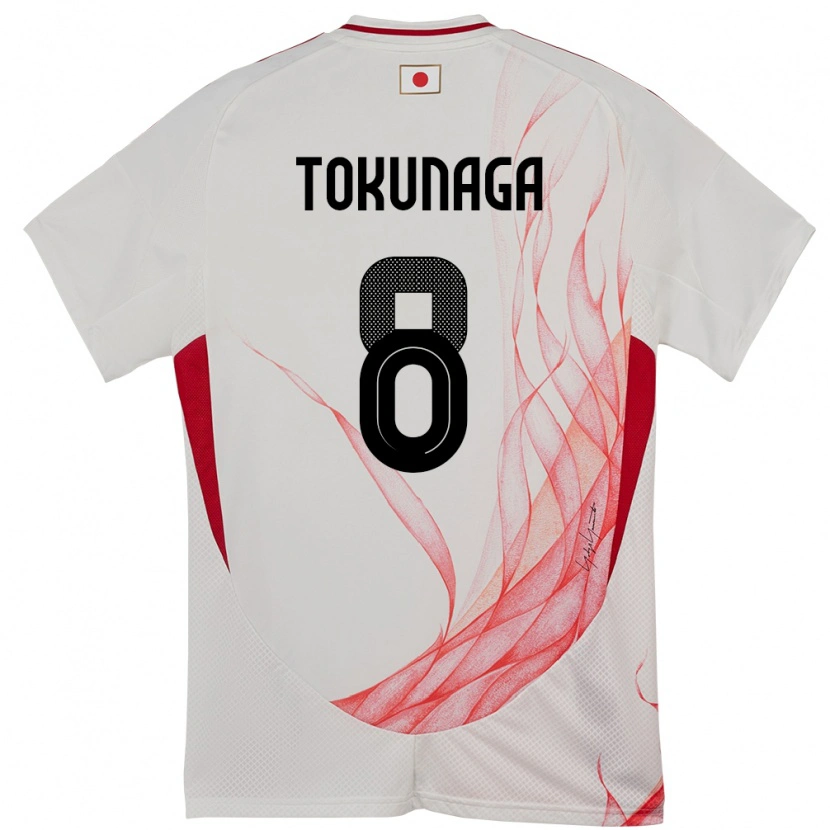 Danxen Męski Japonia Ryo Tokunaga #8 Biały Wyjazdowa Koszulka 24-26 Koszulki Klubowe