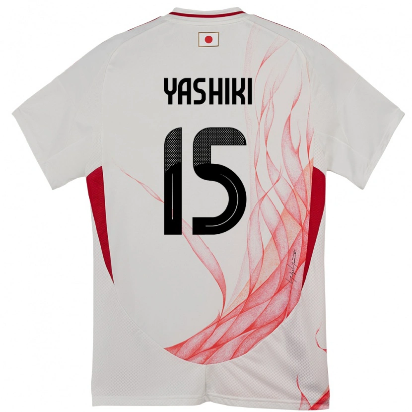 Danxen Męski Japonia Yusei Yashiki #15 Biały Wyjazdowa Koszulka 24-26 Koszulki Klubowe
