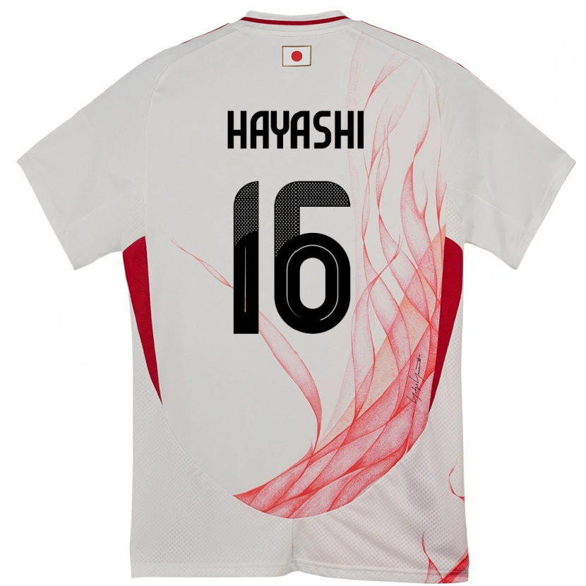 Danxen Męski Japonia Honoka Hayashi #16 Biały Wyjazdowa Koszulka 24-26 Koszulki Klubowe