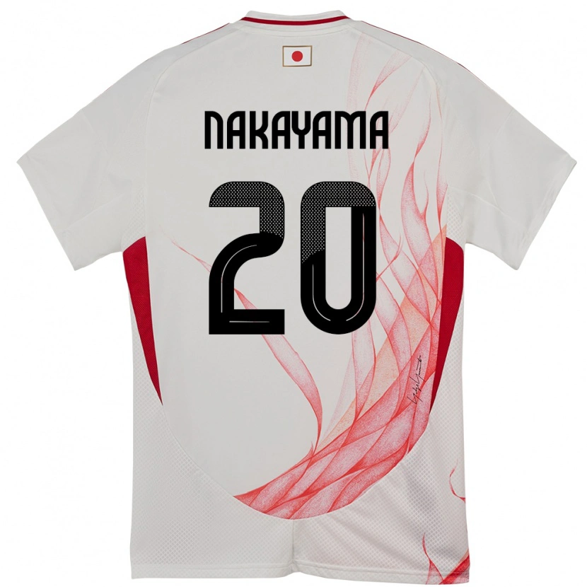 Danxen Męski Japonia Yuta Nakayama #20 Biały Wyjazdowa Koszulka 24-26 Koszulki Klubowe