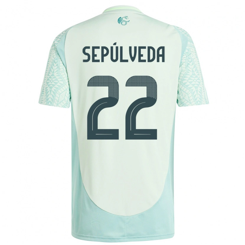 Danxen Męski Meksyk Ángel Sepúlveda #22 Lniana Zieleń Wyjazdowa Koszulka 24-26 Koszulki Klubowe