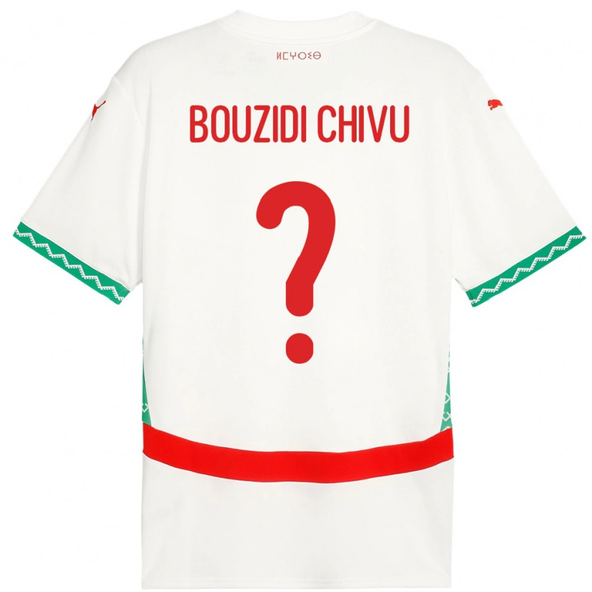 Danxen Męski Maroko Rayan Bouzidi Chivu #0 Biały Wyjazdowa Koszulka 24-26 Koszulki Klubowe