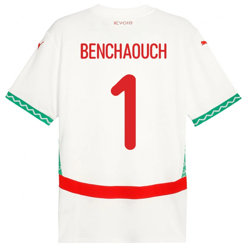 Danxen Męski Maroko Yanis Benchaouch #1 Biały Wyjazdowa Koszulka 24-26 Koszulki Klubowe