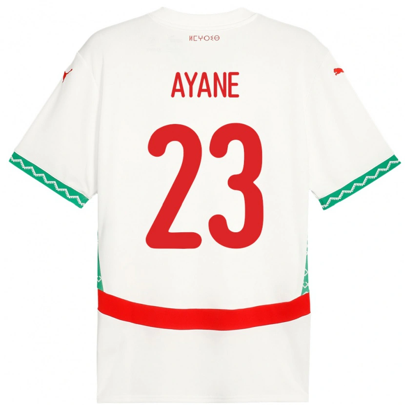 Danxen Męski Maroko Rosella Ayane #23 Biały Wyjazdowa Koszulka 24-26 Koszulki Klubowe