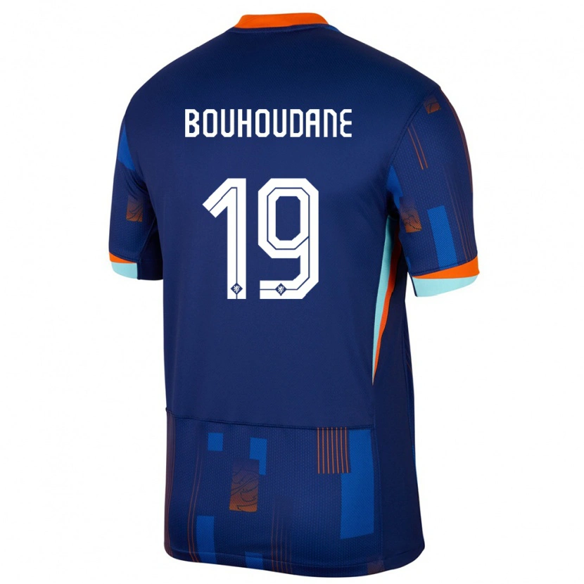 Danxen Męski Holandia Sami Bouhoudane #19 Niebieski Wyjazdowa Koszulka 24-26 Koszulki Klubowe