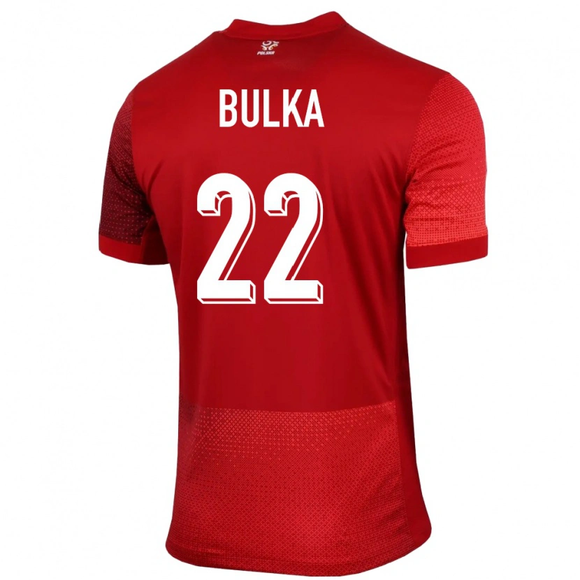 Danxen Męski Polska Marcin Bulka #22 Czerwony Wyjazdowa Koszulka 24-26 Koszulki Klubowe