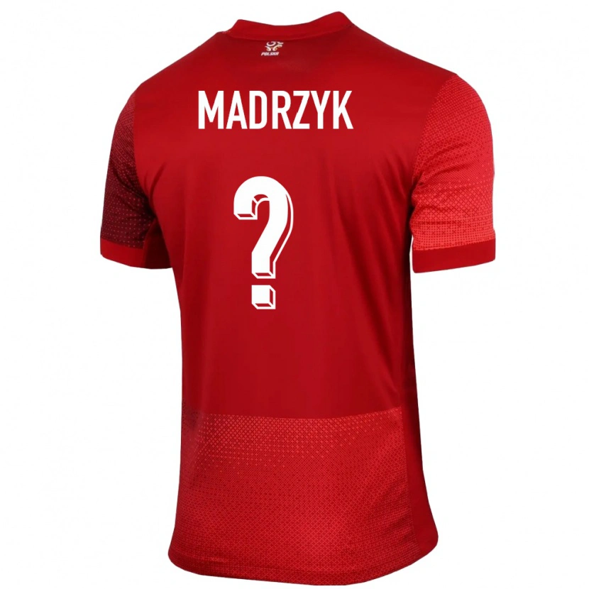 Danxen Męski Polska Jakub Madrzyk #0 Czerwony Wyjazdowa Koszulka 24-26 Koszulki Klubowe