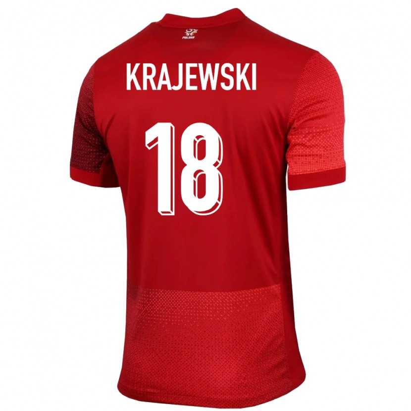 Danxen Męski Polska Marcel Krajewski #18 Czerwony Wyjazdowa Koszulka 24-26 Koszulki Klubowe