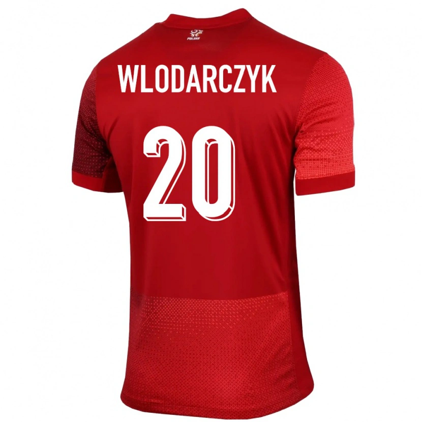 Danxen Męski Polska Szymon Wlodarczyk #20 Czerwony Wyjazdowa Koszulka 24-26 Koszulki Klubowe