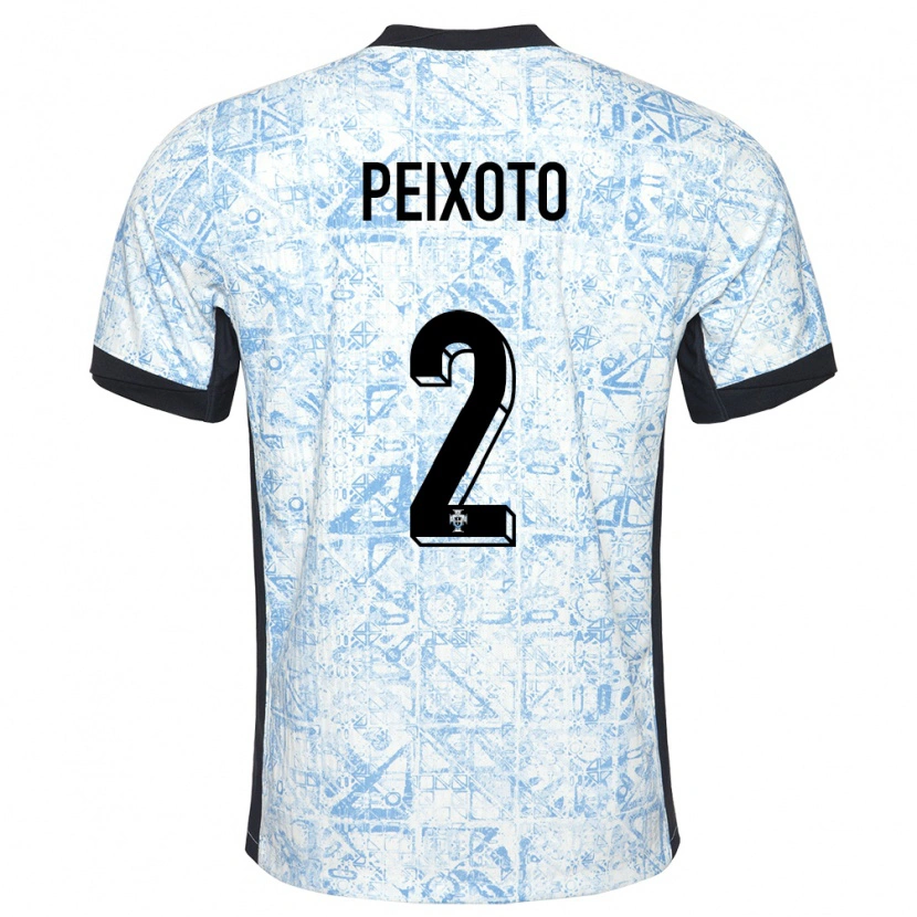 Danxen Męski Portugalia Guilherme Peixoto #2 Kremowy Niebieski Wyjazdowa Koszulka 24-26 Koszulki Klubowe