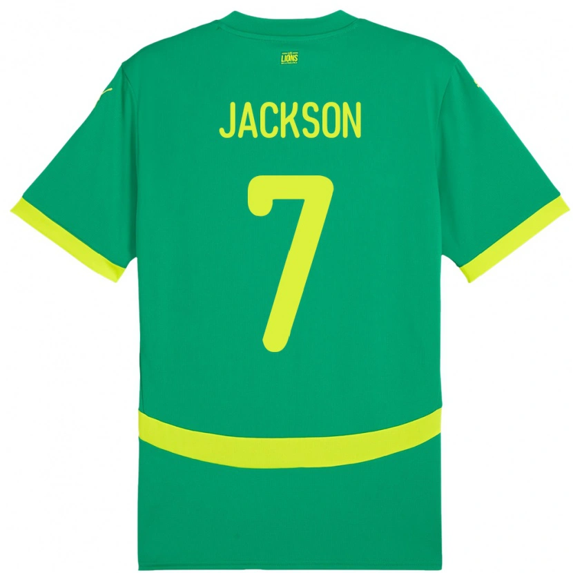 Danxen Męski Senegal Nicolas Jackson #7 Zielony Wyjazdowa Koszulka 24-26 Koszulki Klubowe