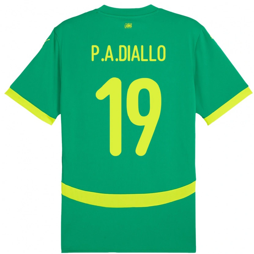 Danxen Męski Senegal Papa Amadou Diallo #19 Zielony Wyjazdowa Koszulka 24-26 Koszulki Klubowe