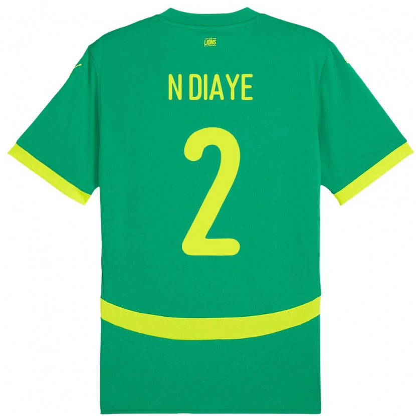 Danxen Męski Senegal Moussa N Diaye #2 Zielony Wyjazdowa Koszulka 24-26 Koszulki Klubowe