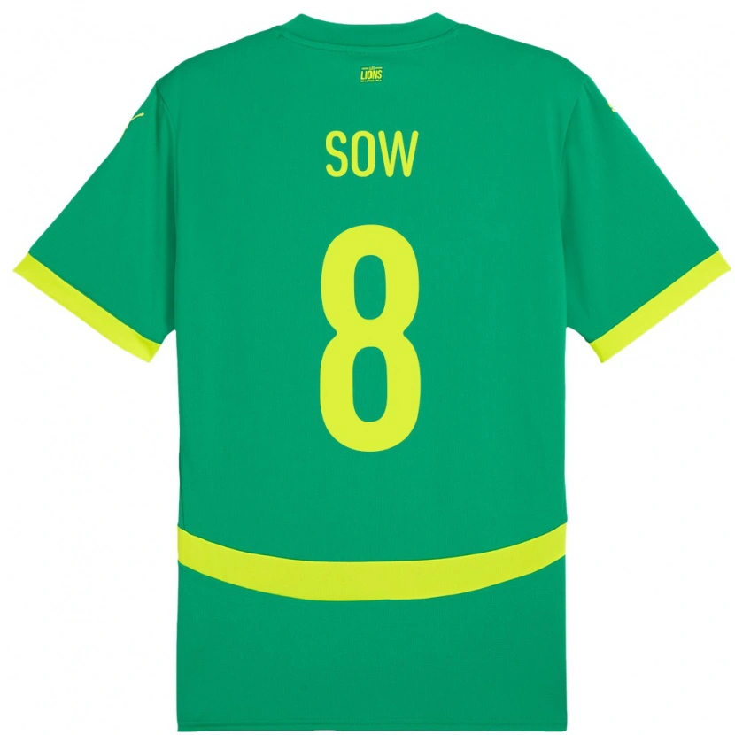 Danxen Męski Senegal Mbayang Sow #8 Zielony Wyjazdowa Koszulka 24-26 Koszulki Klubowe