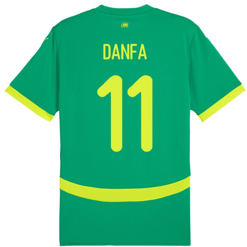 Danxen Męski Senegal Mamadou Danfa #11 Zielony Wyjazdowa Koszulka 24-26 Koszulki Klubowe