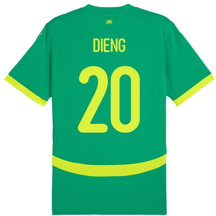 Danxen Męski Senegal Bamba Dieng #20 Zielony Wyjazdowa Koszulka 24-26 Koszulki Klubowe